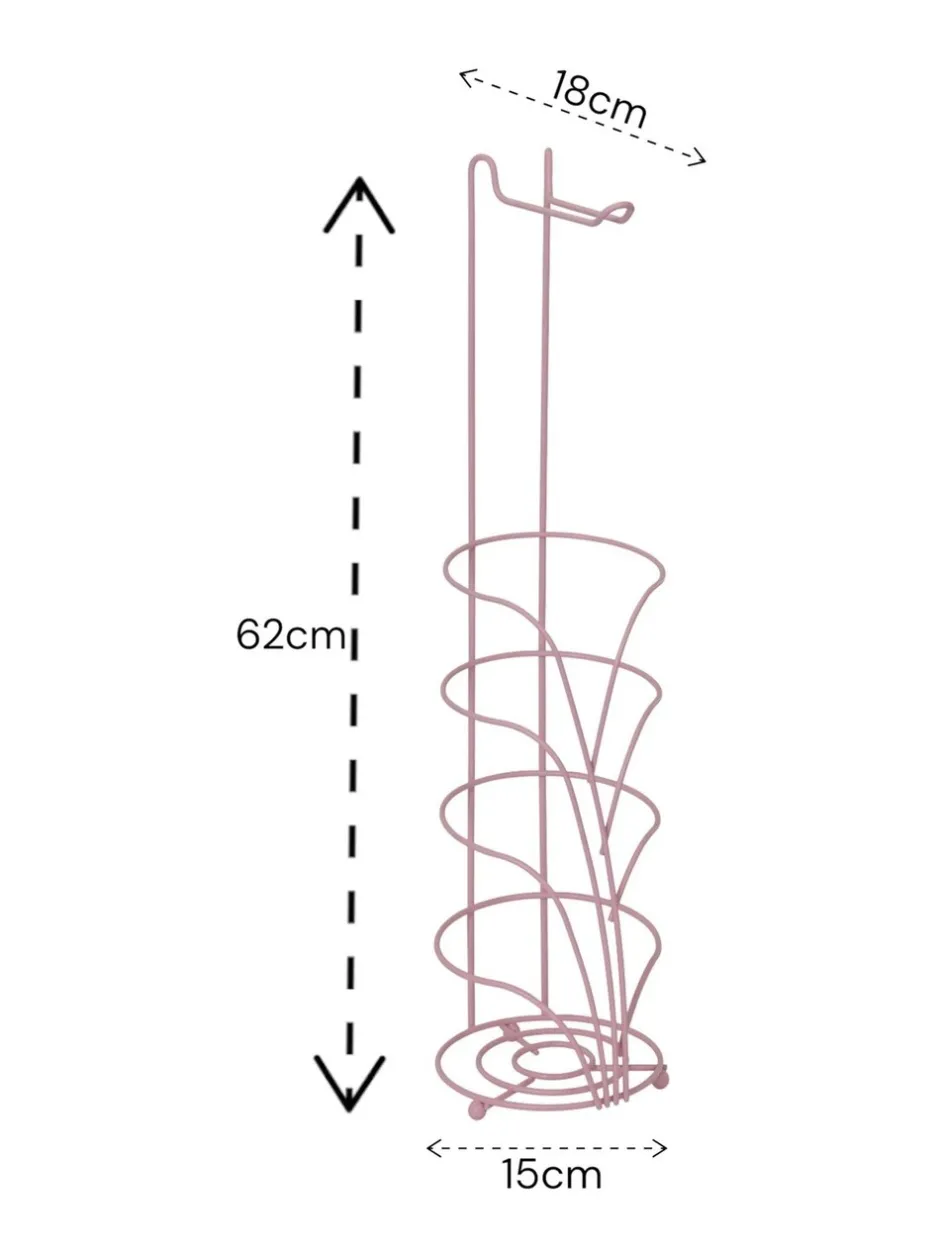 Badkameraccessoires|Showerdrape Vertu Toilet Roll & Spare Holder & Over Dook Hook Set Roze