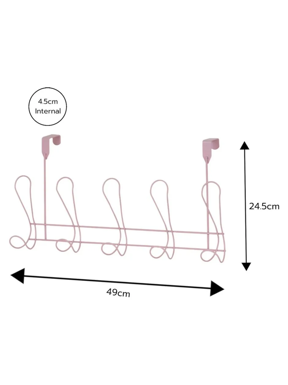 Badkameraccessoires|Showerdrape Vertu Toilet Roll & Spare Holder & Over Dook Hook Set Roze