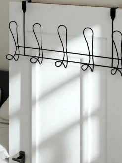 Badkameraccessoires*Showerdrape Vertu Toilet Roll & Spare Holder & Over Dook Hook Set Zwart