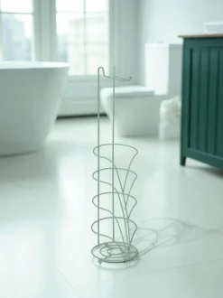 Badkameraccessoires|Showerdrape Vertu Toilet Roll & Spare Holder & Over Dook Hook Set Grijs-groen