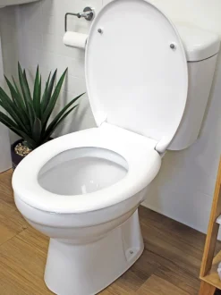 Badkameraccessoires|Showerdrape zachte toiletbril met knopen