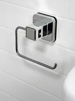 Badkameraccessoires*Showerdrape zuignap wandgemonteerde toiletrolhouder Pushloc