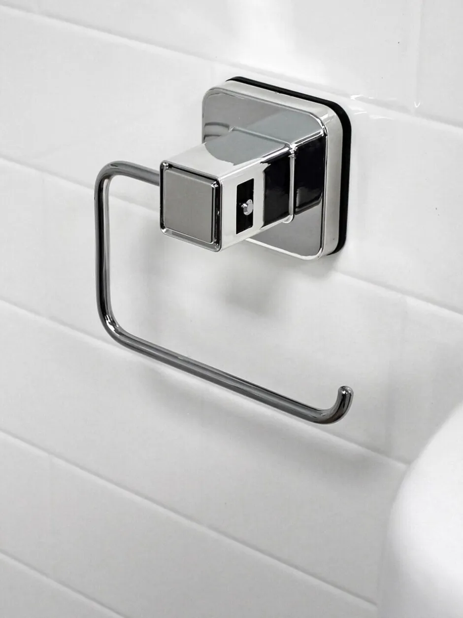 Badkameraccessoires*Showerdrape zuignap wandgemonteerde toiletrolhouder Pushloc