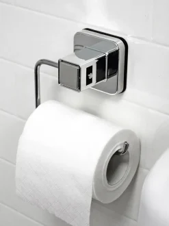 Badkameraccessoires*Showerdrape zuignap wandgemonteerde toiletrolhouder Pushloc