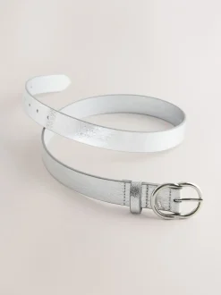 Ceintuurs|Next - Normale PU-riem Silver Crackle