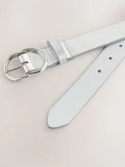 Ceintuurs|Next - Normale PU-riem Silver Crackle
