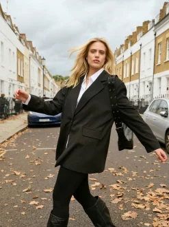 Kostuums En Werkkleding|Simply Be oversized blazer met enkele rij knopen