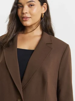 Kostuums En Werkkleding*Simply Be oversized blazer met enkele rij knopen