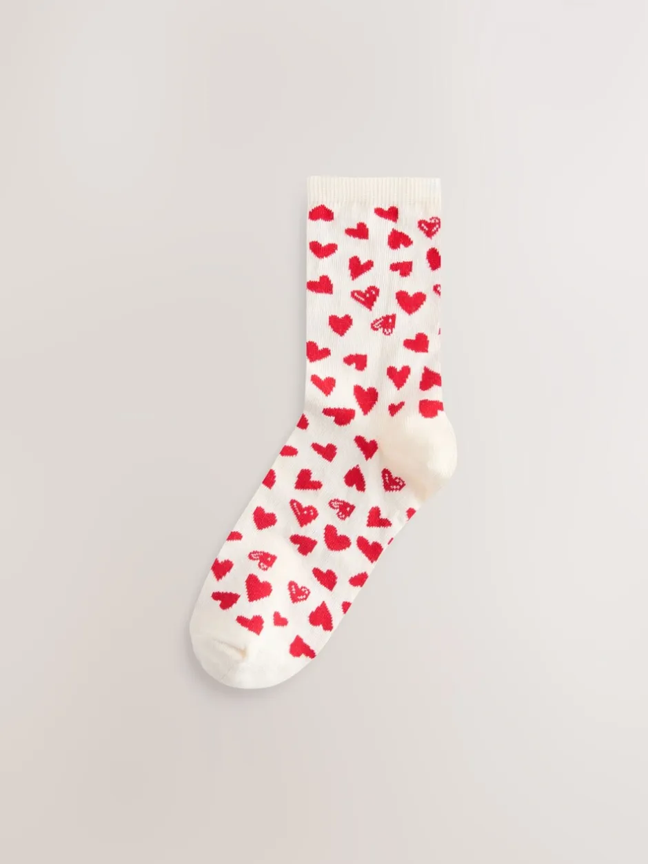 Sokken En Panty's*Next - Set van 4 paar enkelsokken Sketchy Heart