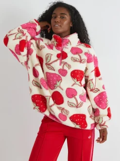 Sportkleding|Hoody's En Sweatshirts|Skinnydip Cherry and Strawberry Longline Fleece