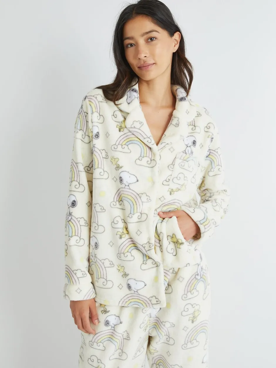 Pyjama's*Skinnydip Peanuts x Snoopy Rainbow Fleece Pyjamas Set