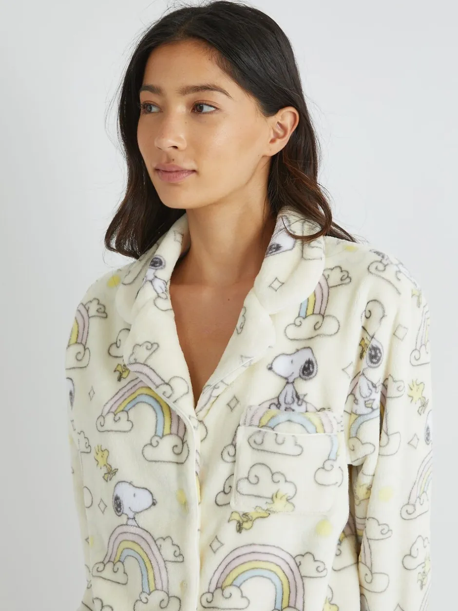 Pyjama's*Skinnydip Peanuts x Snoopy Rainbow Fleece Pyjamas Set