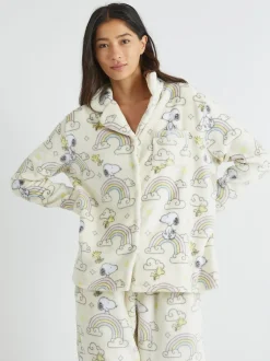 Pyjama's*Skinnydip Peanuts x Snoopy Rainbow Fleece Pyjamas Set