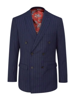 Pakken|Skopes Declan Suit Slim Fit Pinstripe Double Breasted Jacket