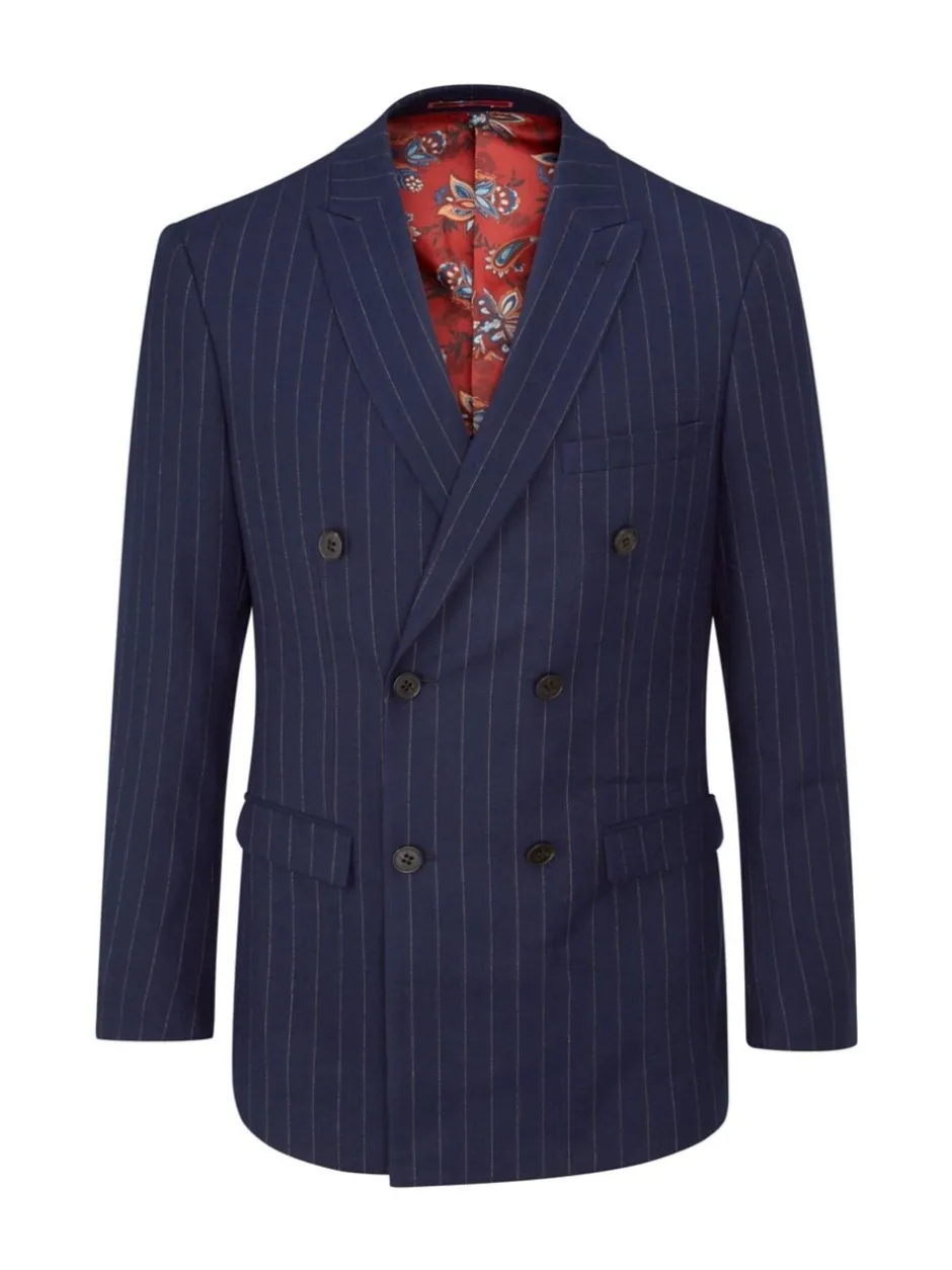 Pakken|Skopes Declan Suit Slim Fit Pinstripe Double Breasted Jacket