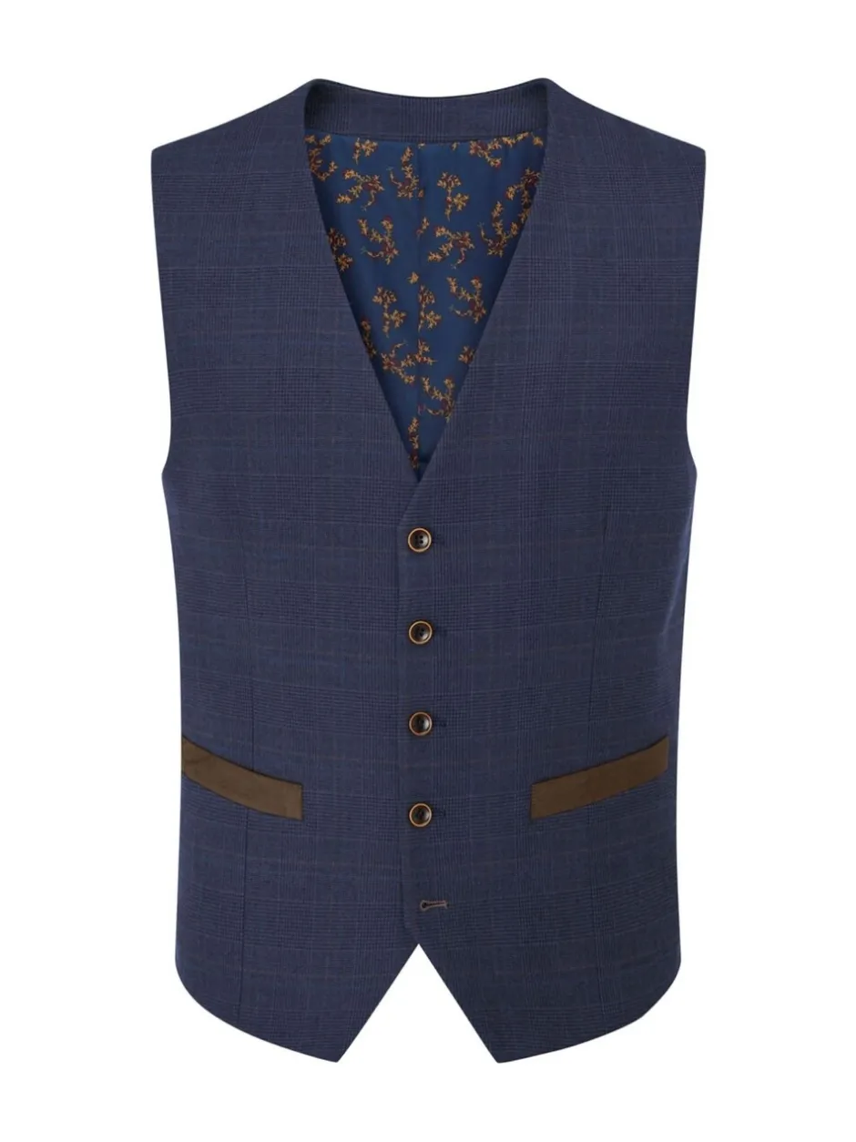 Vesten*Skopes Guildford Suit Soft Touch Check Waistcoat