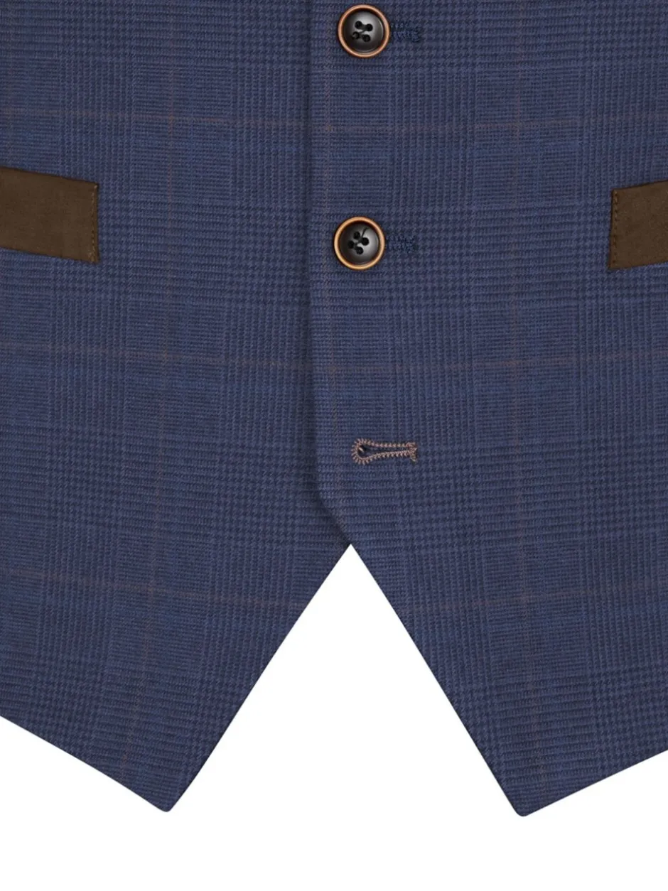 Vesten*Skopes Guildford Suit Soft Touch Check Waistcoat