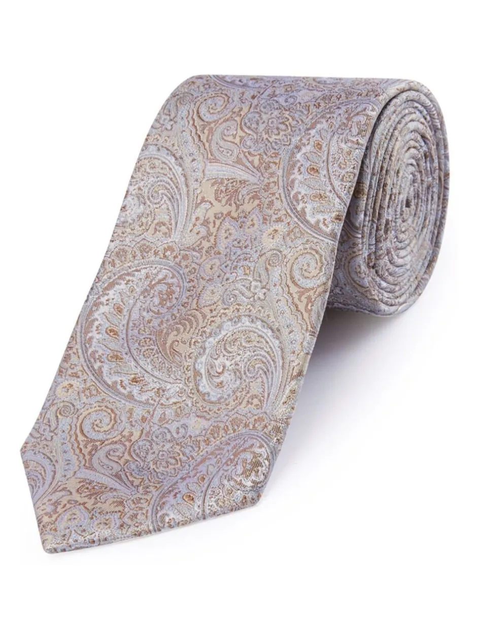 Stropdassen En Pochets*Skopes Paisley Silk Tie and Pocket Square Set