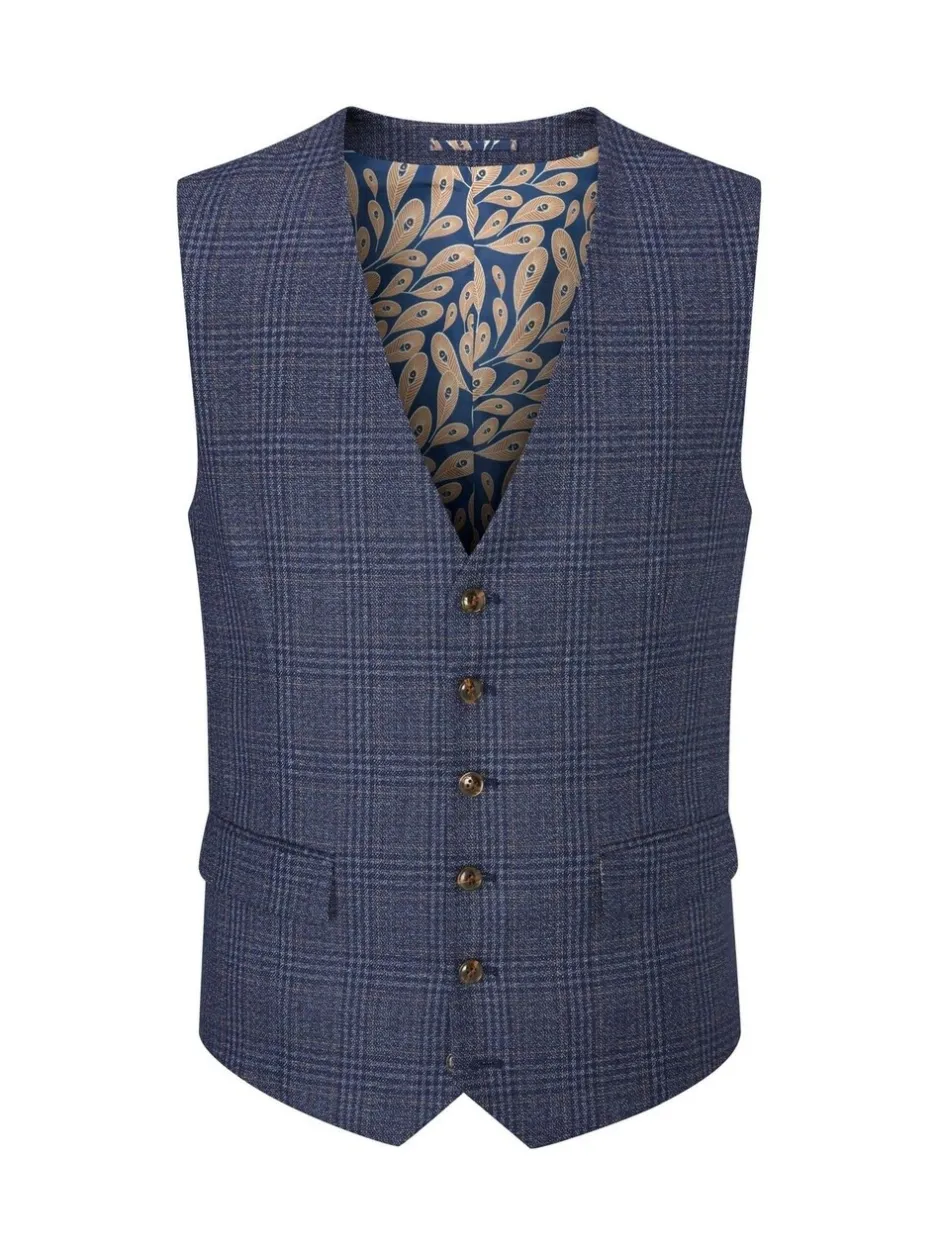 Vesten|Skopes Woolf ruit maatgesneden gilet