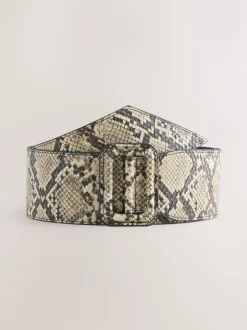 Ceintuurs|Next Slangenprint - PU Wide Belt