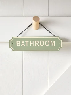 Decoraties*Next Slogan op het Badkamerdeurbord Saliegroen