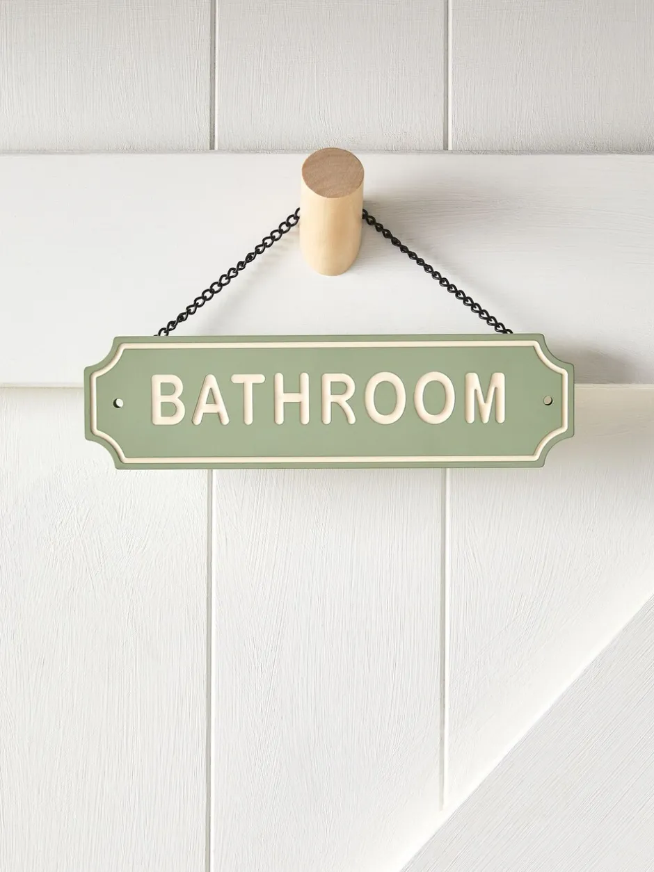 Decoraties*Next Slogan op het Badkamerdeurbord Saliegroen