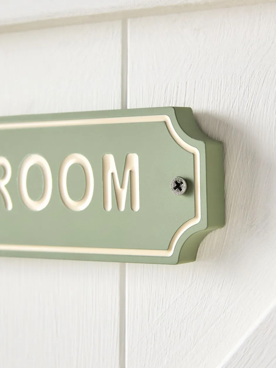Decoraties*Next Slogan op het Badkamerdeurbord Saliegroen