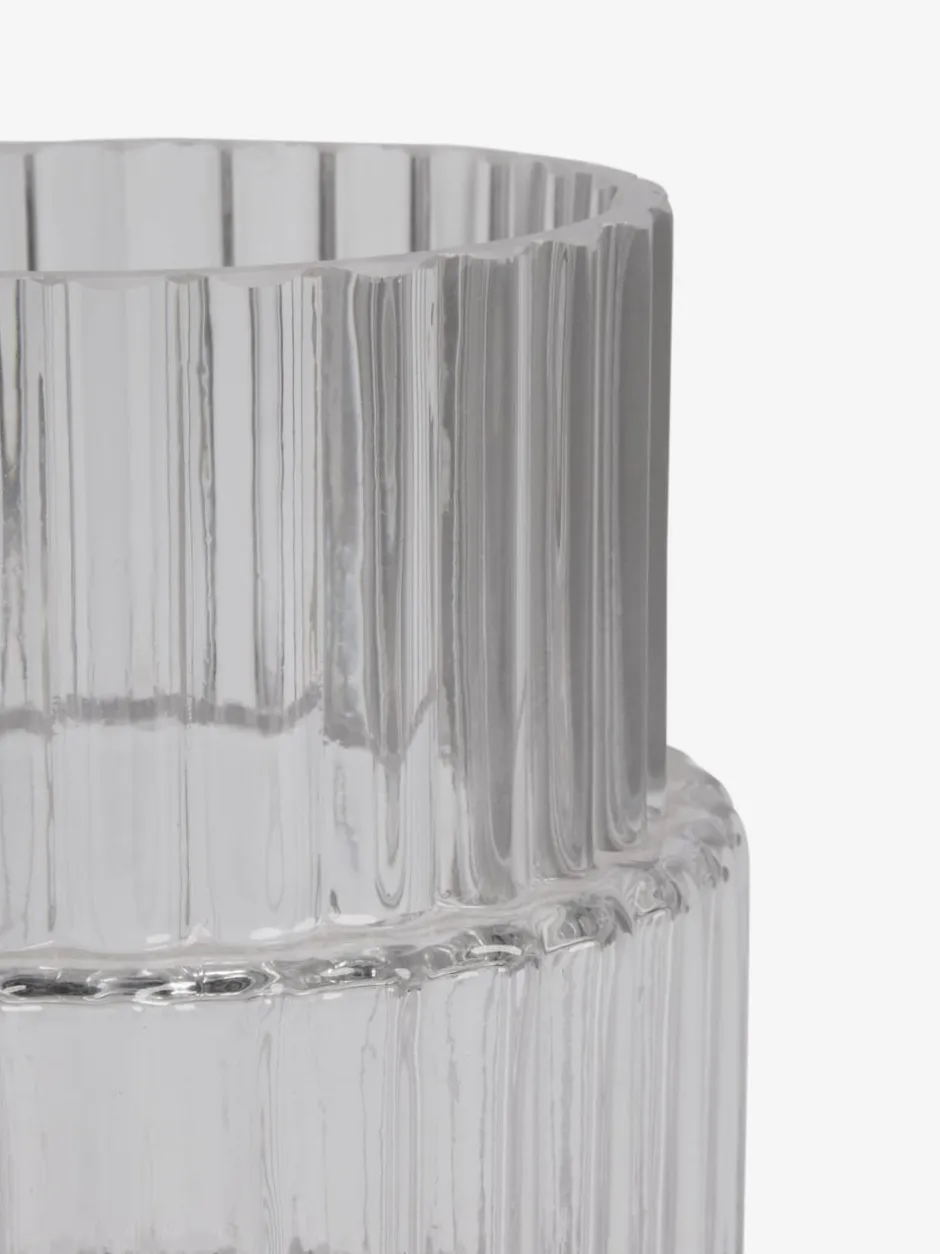 Vazen*Next Small Ribbed Glass Vase Wissen