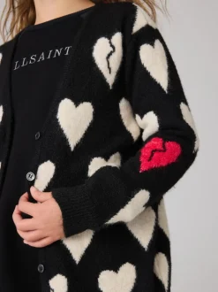 Gebreide Kleding*smALLSAINTS Amore Hart Meisjes Lang Gebreid Vest