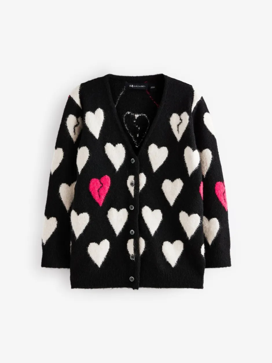 Gebreide Kleding*smALLSAINTS Amore Hart Meisjes Lang Gebreid Vest
