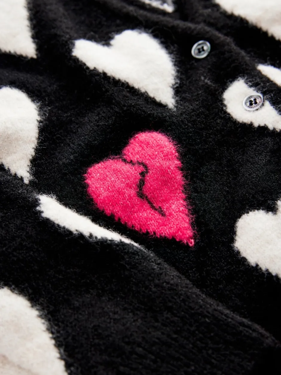 Gebreide Kleding*smALLSAINTS Amore Hart Meisjes Lang Gebreid Vest