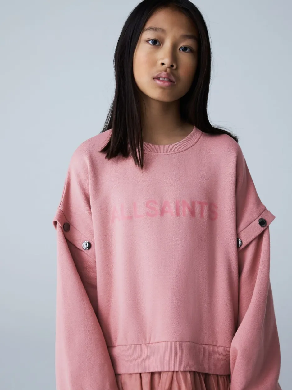 Gebreide Kleding*smALLSAINTS Amphia Flocked Logo Sweat Mock Dress