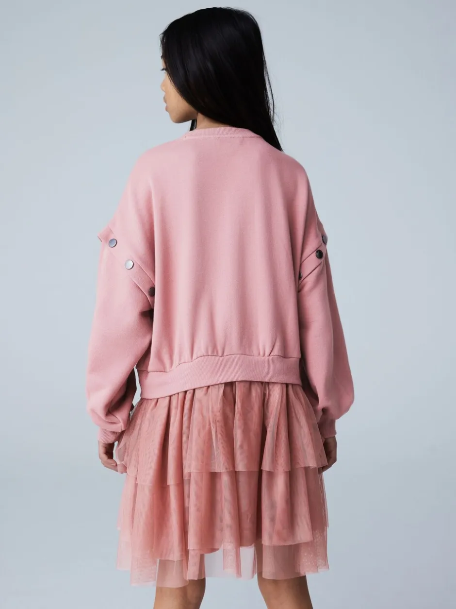 Gebreide Kleding*smALLSAINTS Amphia Flocked Logo Sweat Mock Dress