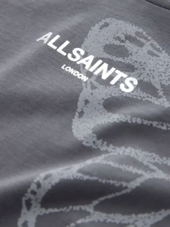 T-Shirts|smALLSAINTS Asymmetric Hem Crew Neck Cotton T-Shirt