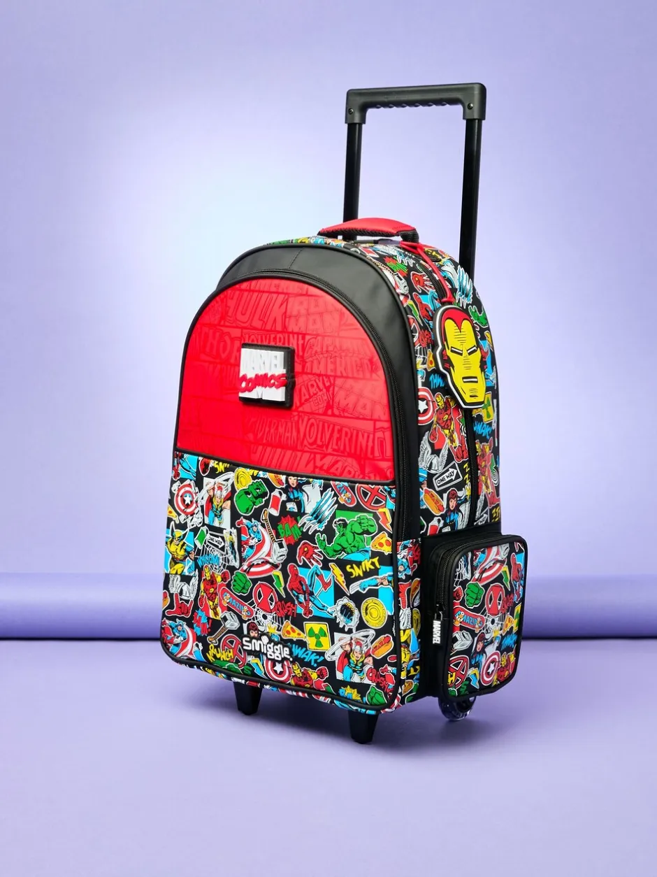 Tassen|Tassen|Smiggle Marvel Trolley Backpack with Light Up Wheels