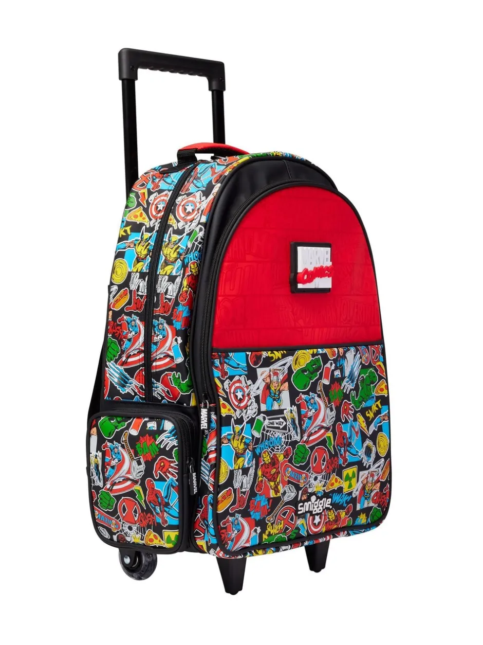 Tassen|Tassen|Smiggle Marvel Trolley Backpack with Light Up Wheels