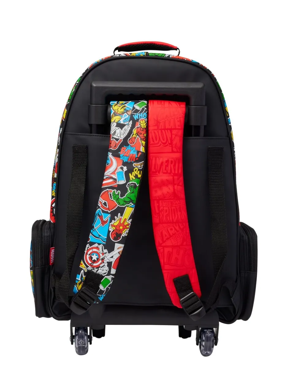 Tassen|Tassen|Smiggle Marvel Trolley Backpack with Light Up Wheels