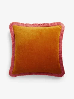 Kussentjes En Plaids|Kussentjes En Plaids|Next Soft Velour Contrast Fringe Cushion