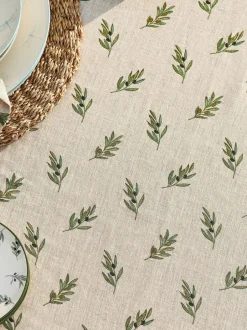 Tafellinnen En Placemats *Sophie Allport Linnen Olijfkleurig Tafellaken