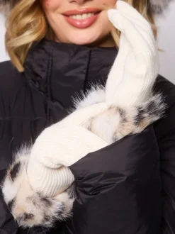 Mutsen, Handschoenen En Sjaals*South Beach Animal Bucket Hat and Faux Fur Trim Gloves