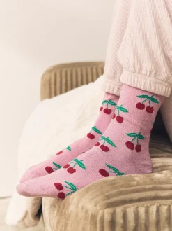 Sokken En Panty's*Next - 1 Pack Ankle Socks in a Gift Box Sparkle Cherries