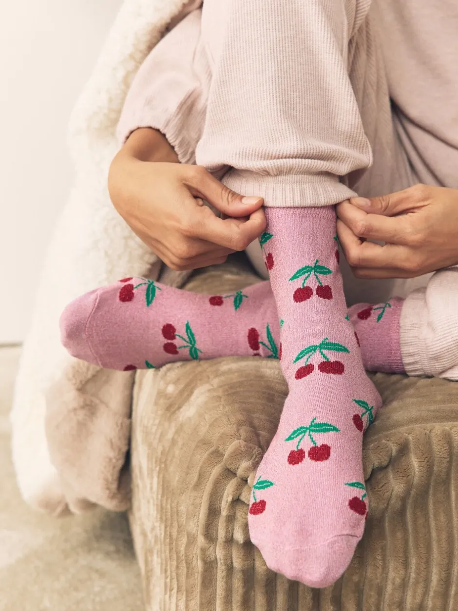 Sokken En Panty's*Next - 1 Pack Ankle Socks in a Gift Box Sparkle Cherries