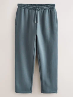 Joggingbroeken|Next Staalblauw - Straight fit - Relaxed Fit Brushback Heavyweight Joggers