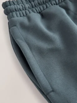 Joggingbroeken|Next Staalblauw - Straight fit - Relaxed Fit Brushback Heavyweight Joggers