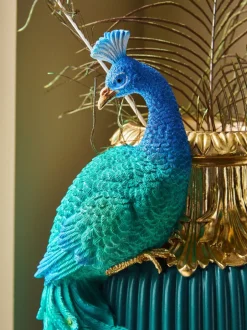 Decoraties|Next Statement Peacock Urn Ornament
