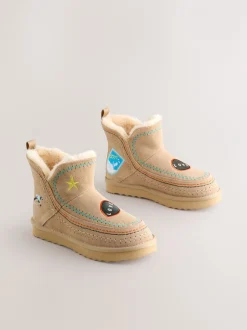 Boots|Never Fully Dressed - Suede Leather Boots Stone Embroidery