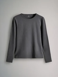Tops En T-Shirts*The Set - - 7 T-shirts met lange mouwen en ronde hals Strepen/Zwart/Grijs/Wit
