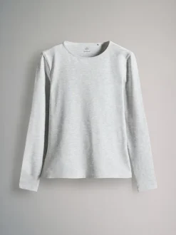 Tops En T-Shirts*The Set - - 7 T-shirts met lange mouwen en ronde hals Strepen/Zwart/Grijs/Wit