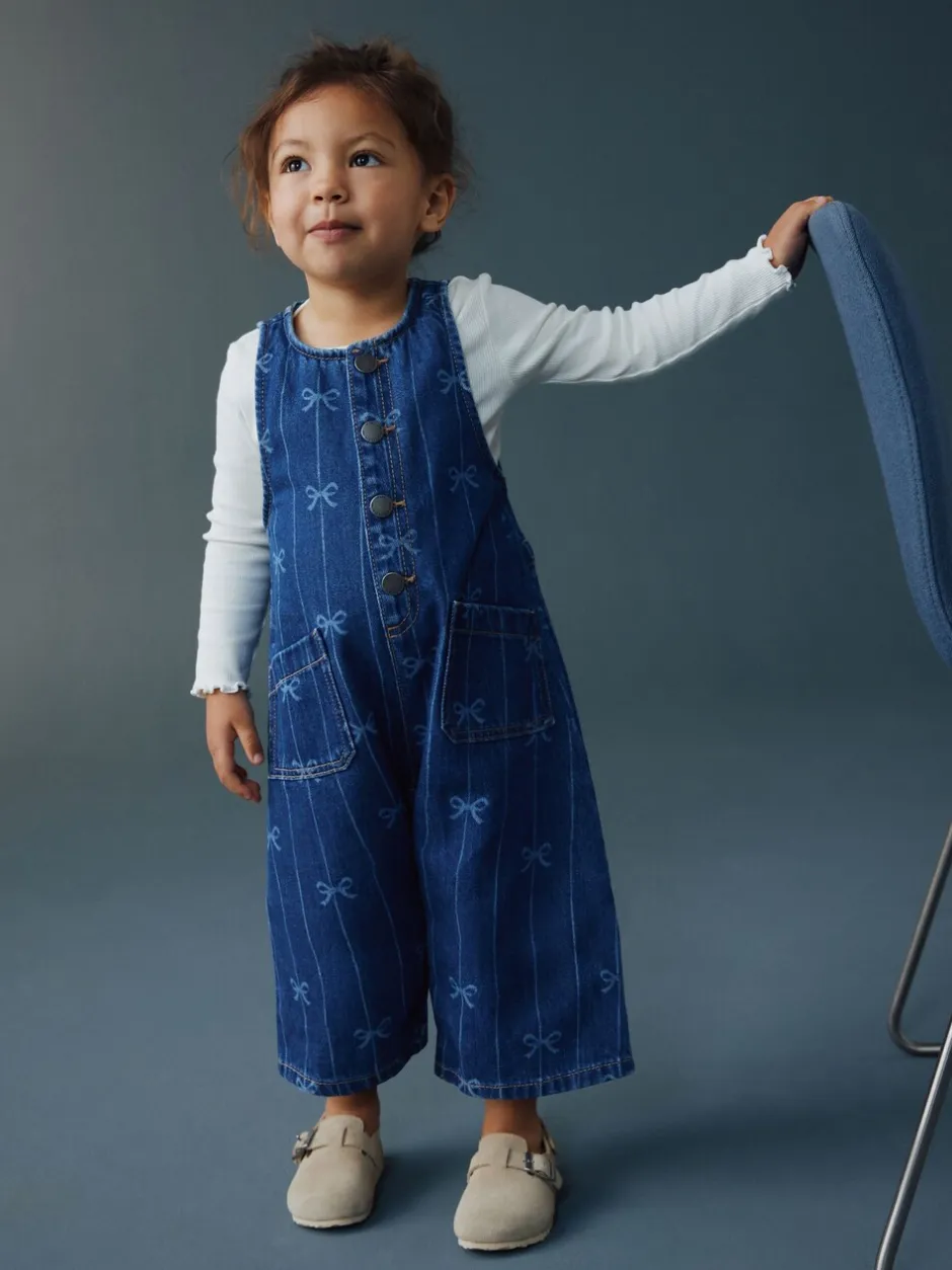 Jumpsuits En Playsuits*Next Strikjesprint - Sleeveless Denim Jumpsuit (3mths-8yrs)