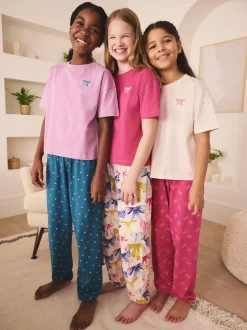Nachtkleding En Pyjama's|Pyjama's*Next - Verpakking van 3 pyjama's met joggingbroek (3-16 jr) Strikken Helder
